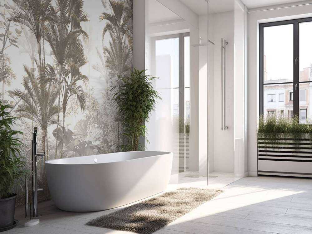 Lumière Solaire à travers les Palmiers