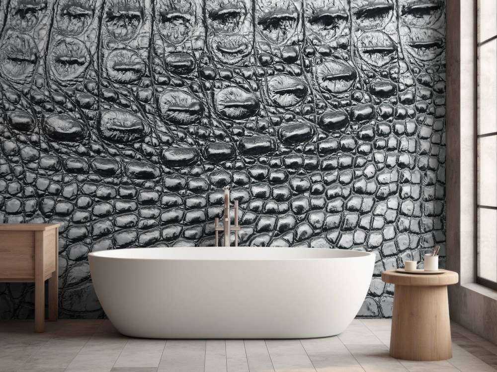 Peau de crocodile noir