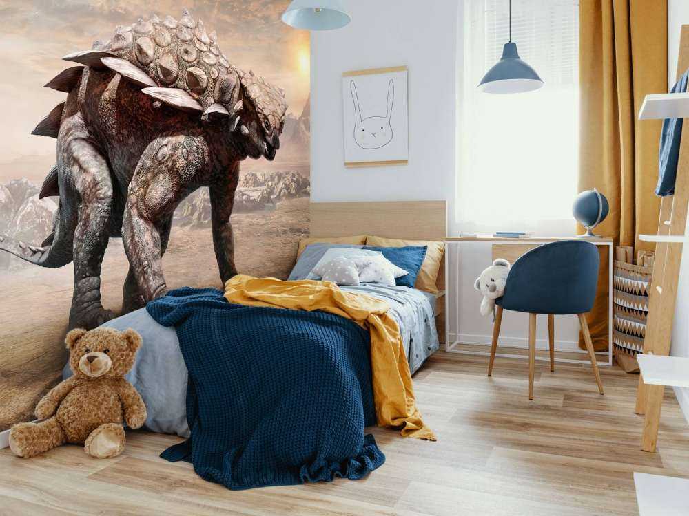 Dinosaure dans une zone déserte