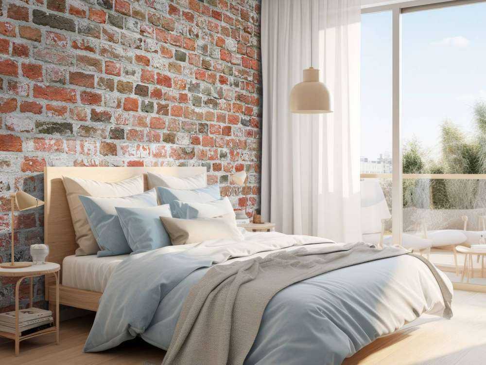 Mur de briques restauré