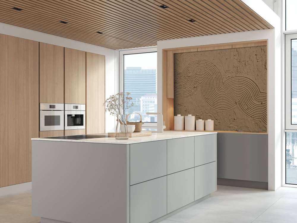 Jardin zen texturé en brun