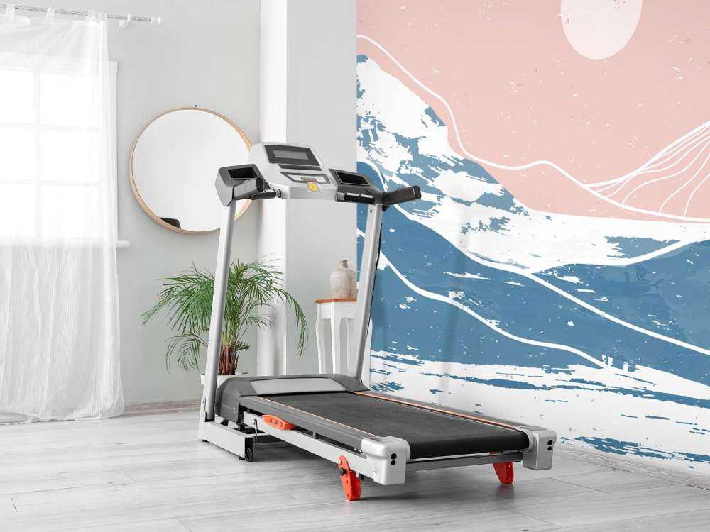 Montagnes d'hiver devant le soleil