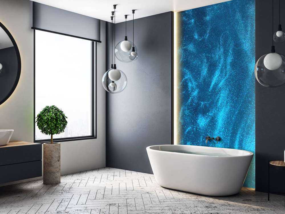 Ruisseau à paillettes bleues