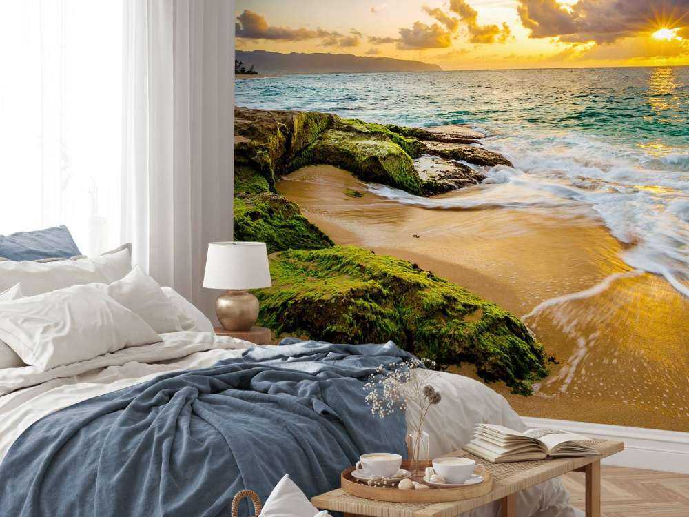 Un magnifique coucher de soleil hawaïen