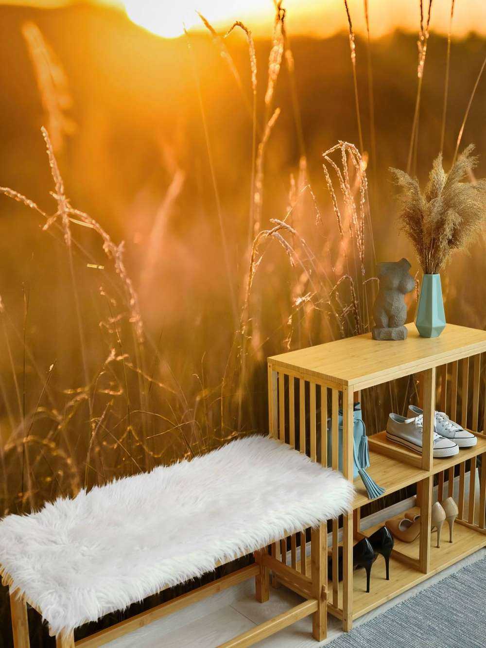 Coucher de soleil entre les grains