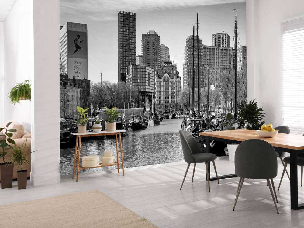 Vieux Port et Maison Blanche en Monochrome