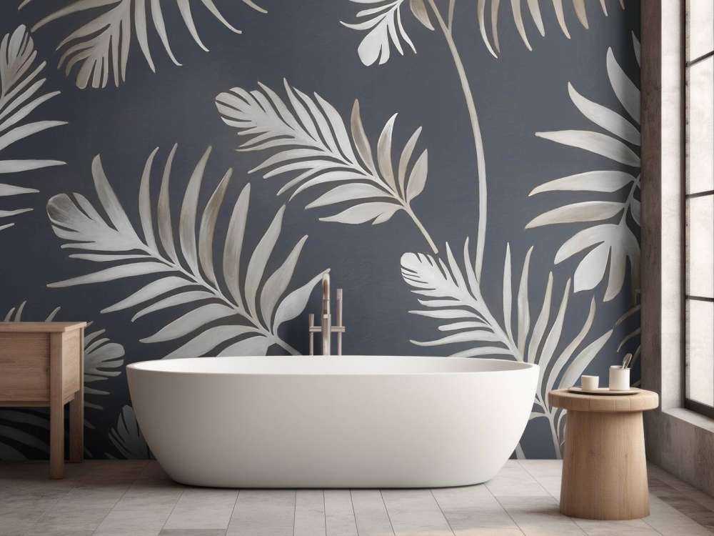 Feuilles dorées sur un violet très foncé