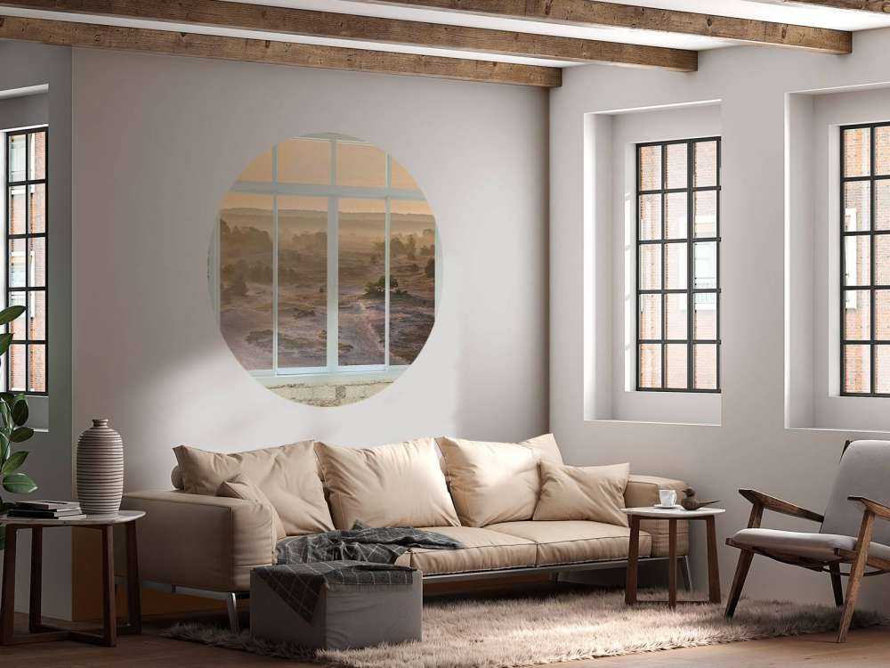 Dune de sable dans la brume du matin