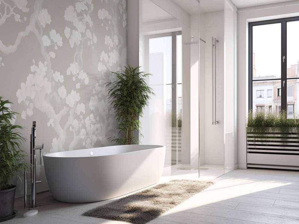 Forêt en fleurs merveilleuse - taupe