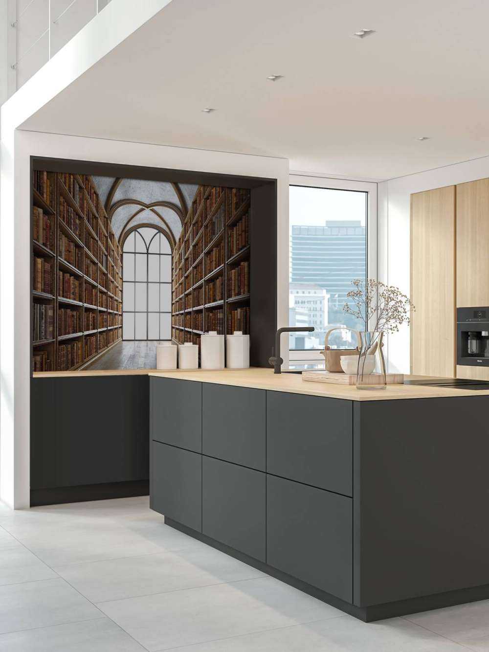 Salle de bibliothèque médiévale