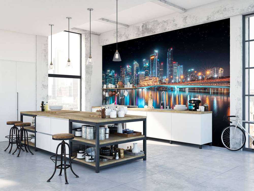 Réflexions de lumière sur la skyline moderne