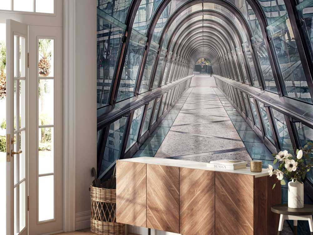 galerie vitrée entre les tours urbaines