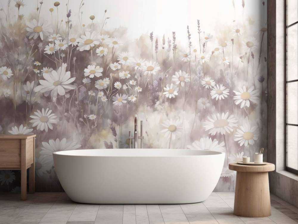 Prairie de Marguerites Silencieuses Rose