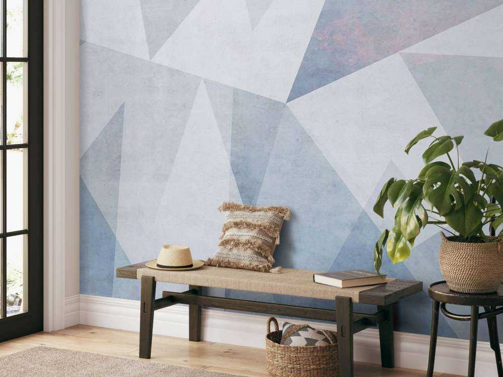 Géométrie glaciale dans une lumière pastel