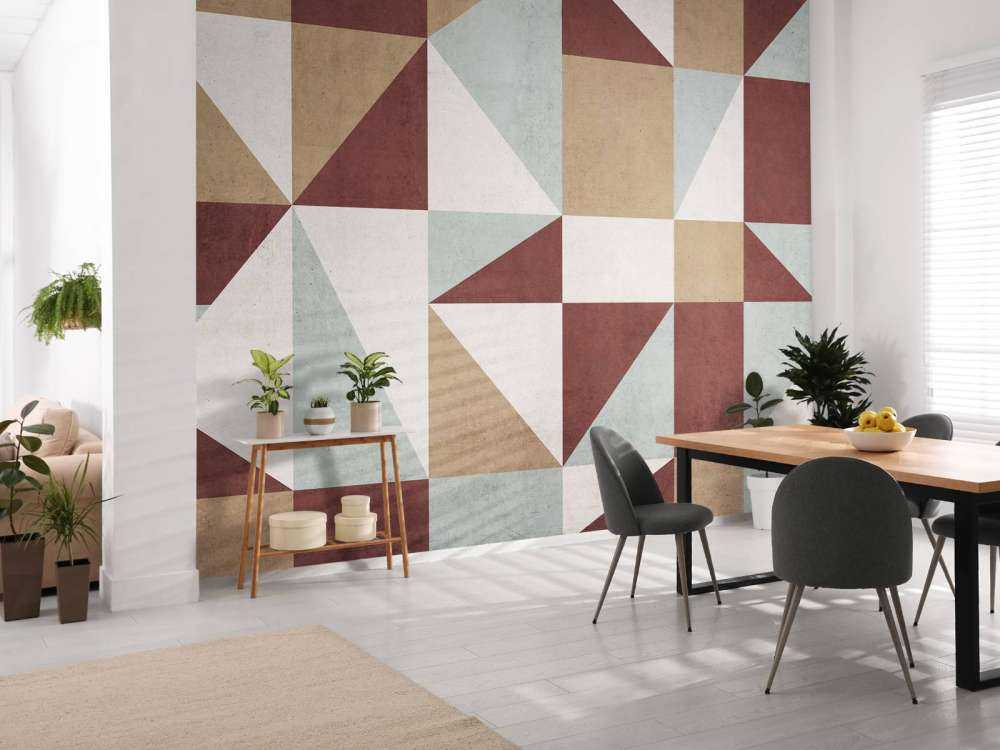 Surfaces géométriques en couleurs rétro