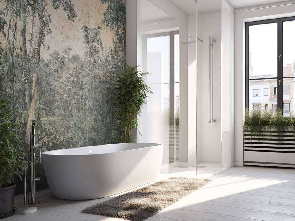 Panorama de forêt tropicale altérée