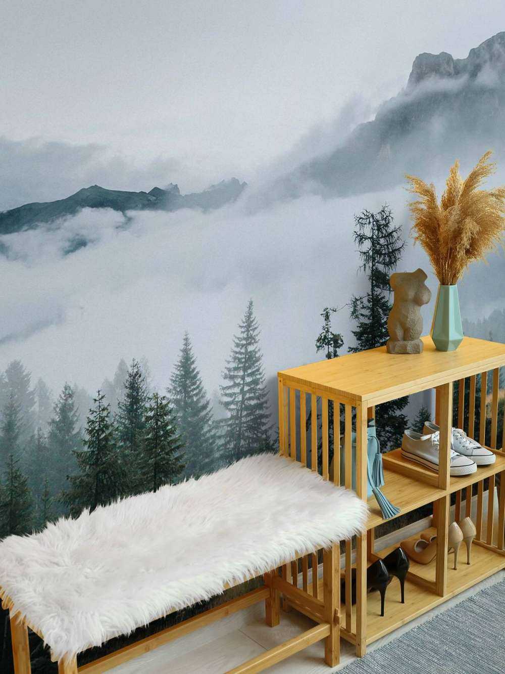 Brume matinale sur la forêt