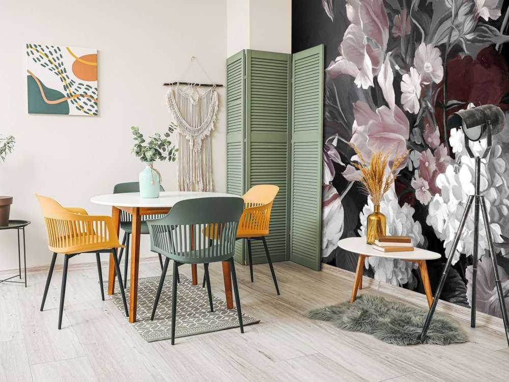 Bouquet avec des tulipes rouges