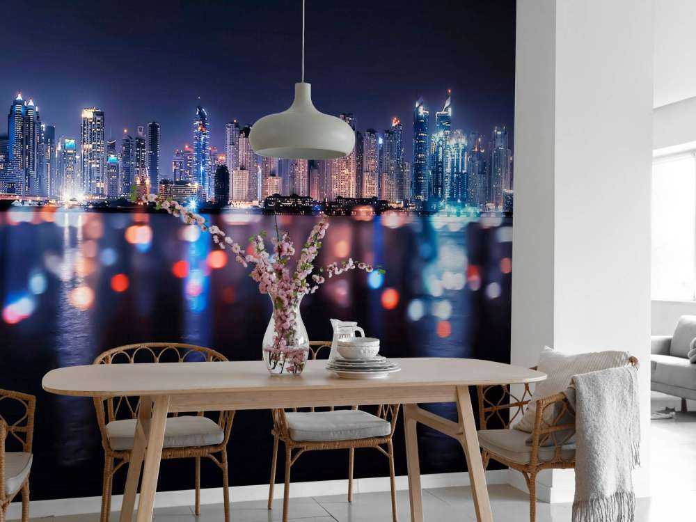 Horizon nocturne au bord de l'eau