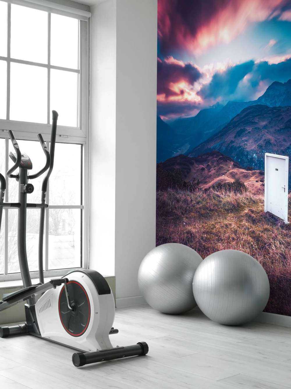 Porte Blanche Dans un Paysage de Rêve