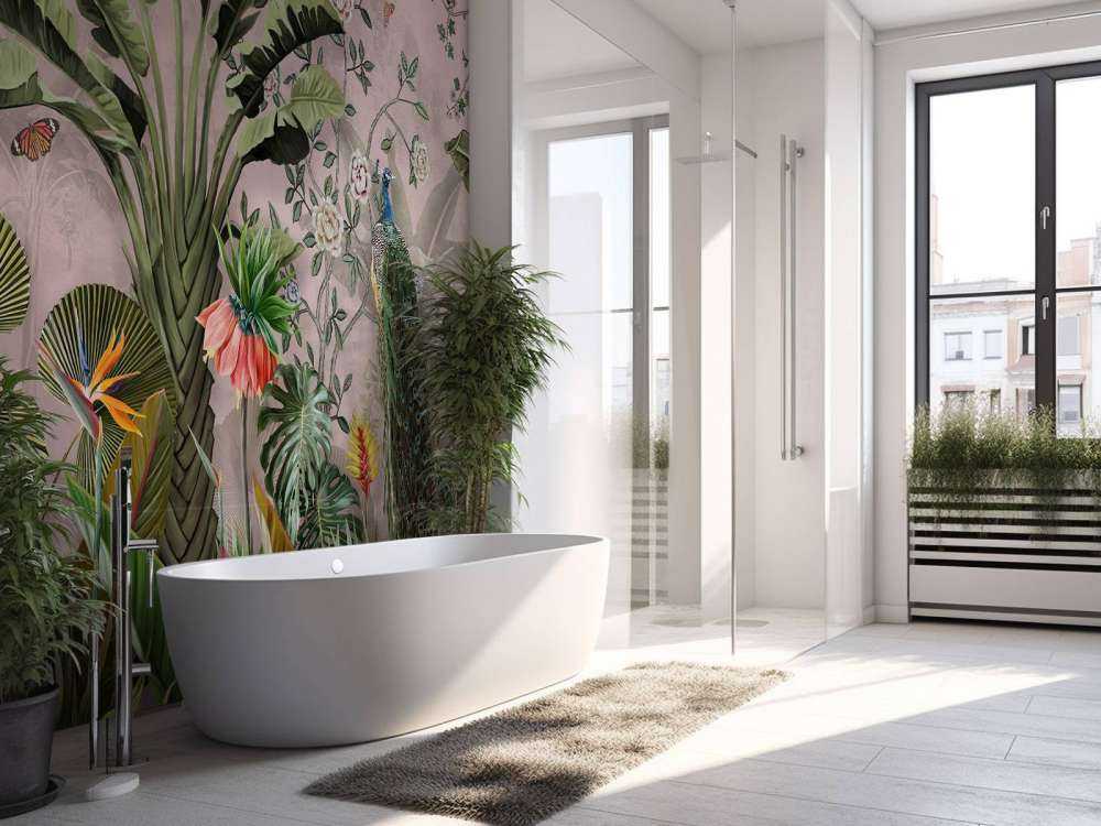 Paon dans la Beauté Tropicale