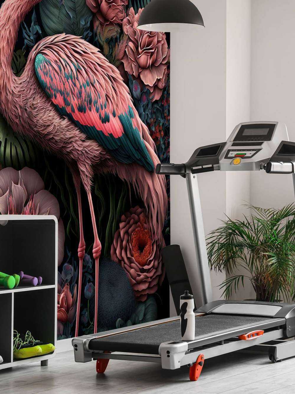 Nuit de Splendeur Florale Flamant