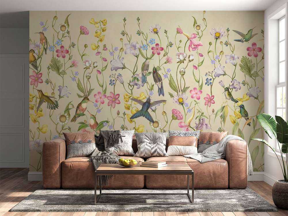 Oiseaux en fleurs