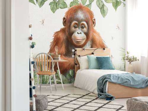 Jeune orang-outan dans la jungle