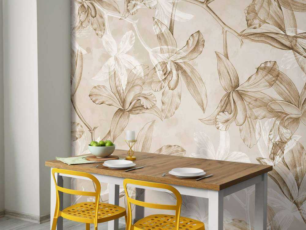 Rêverie d'orchidée sépia