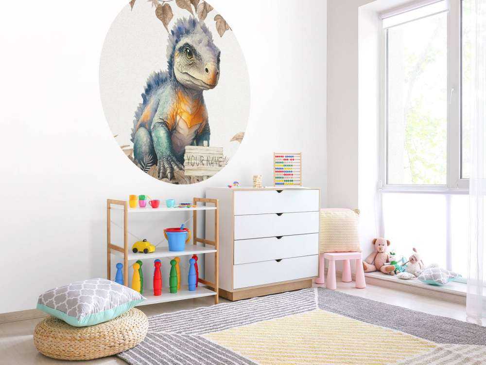 Bébé ankylosaure dans la jungle taupe