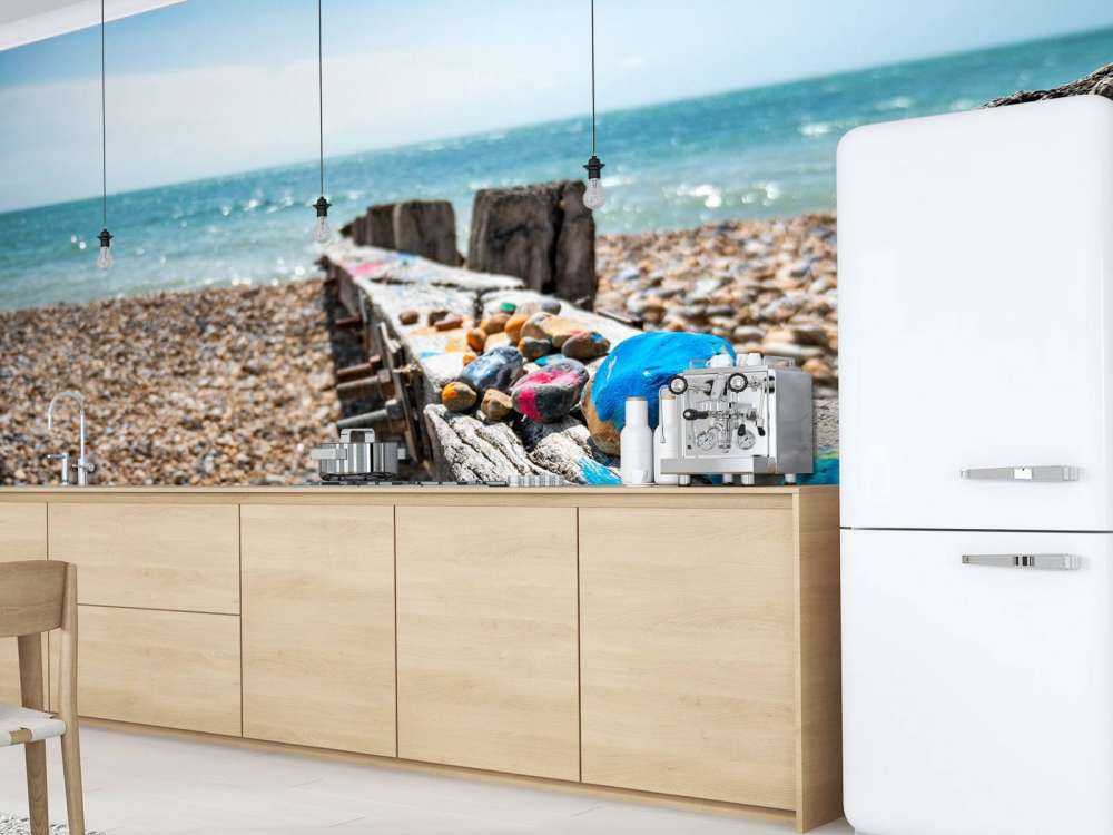 Plage avec des pierres