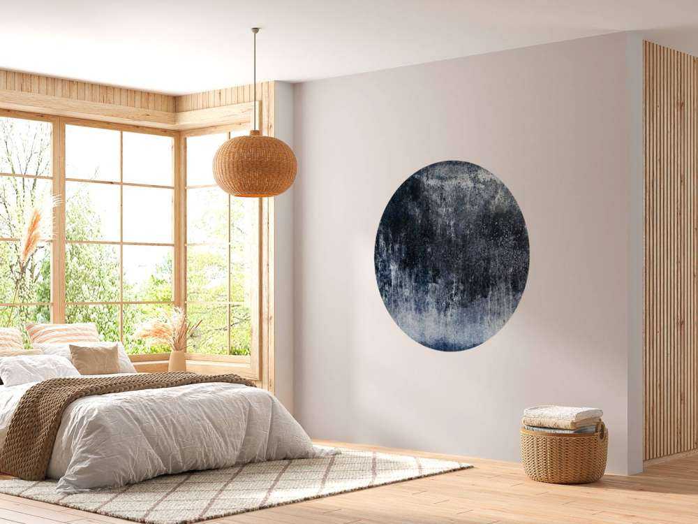 Mur bleu vieilli par les intempéries