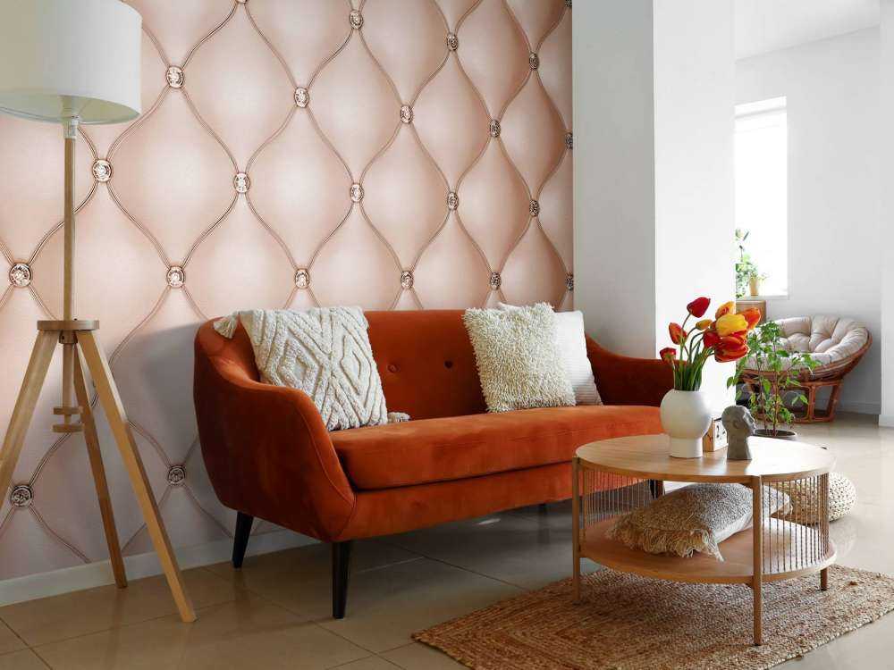 Mur en cuir rose chic