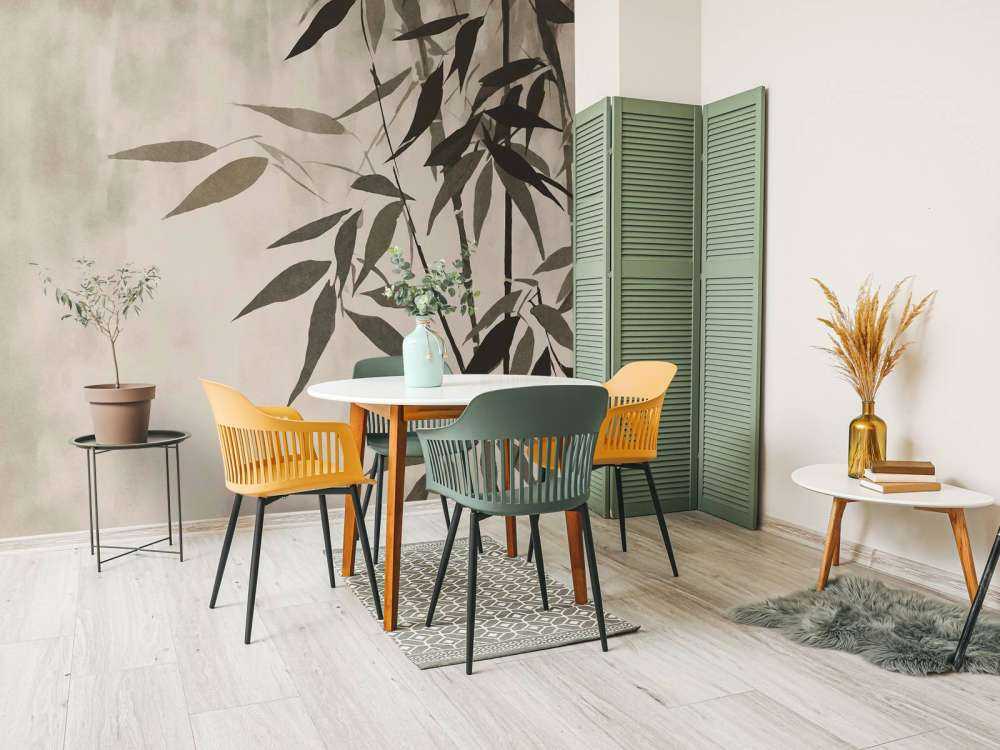 Calme bamboo garden brown beige