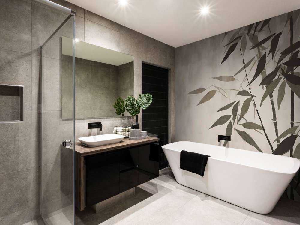 Calme bamboo garden brown beige