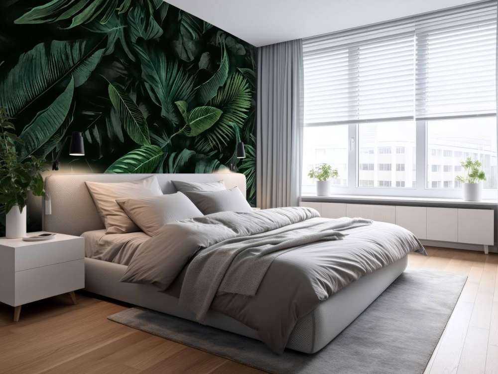 Green midnight jungle tropical escape