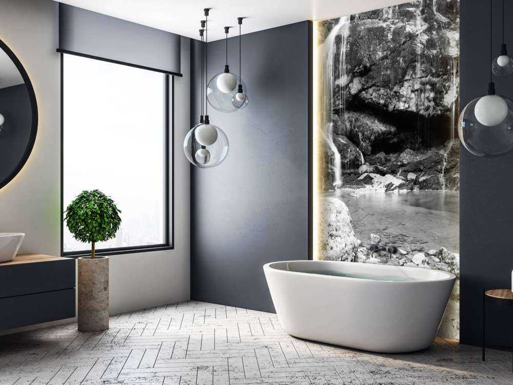 Chute d'eau au-dessus d'un mur de pierre