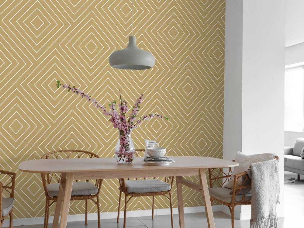 Motif en chevron, or