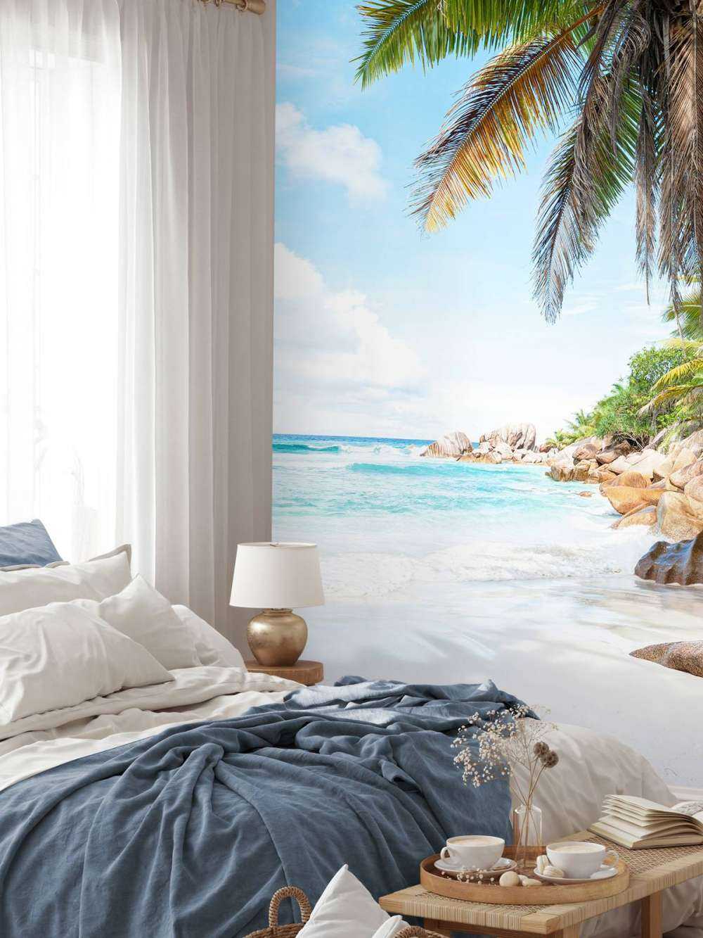 Belle plage de sable tropical