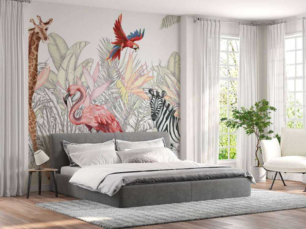 Dessin d'animaux dans la jungle