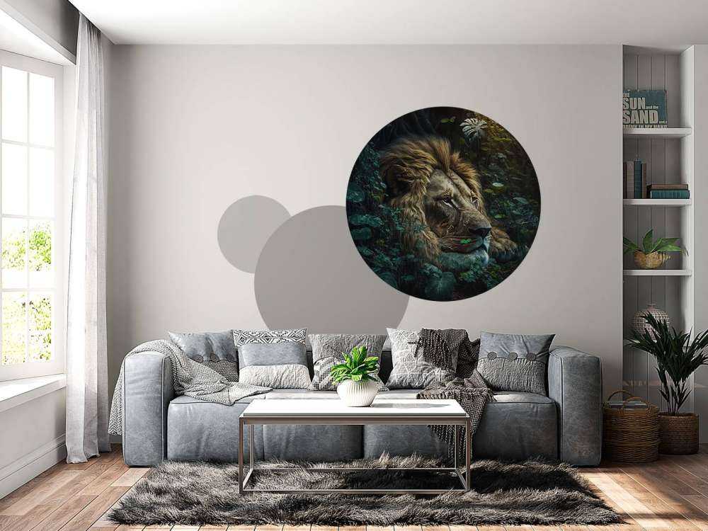 Le roi lion dans la jungle