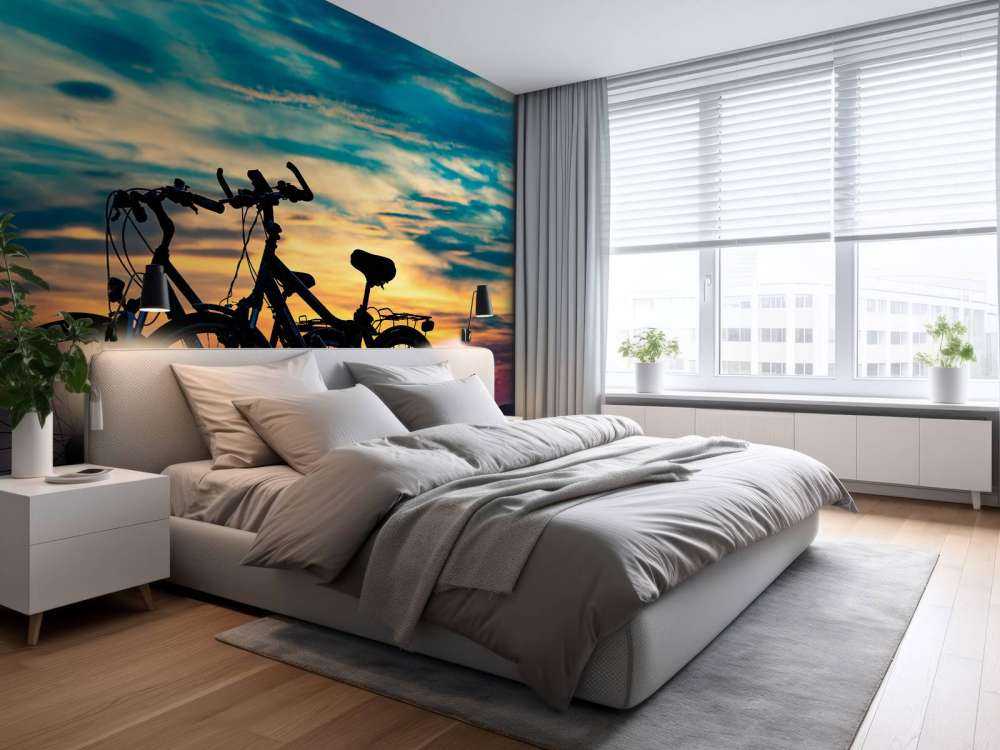 Vélo au coucher du soleil