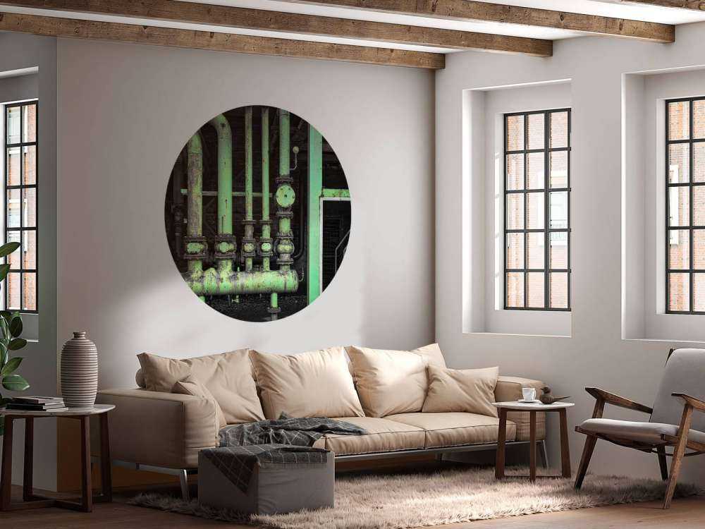 Vieux tubes de couleur verte