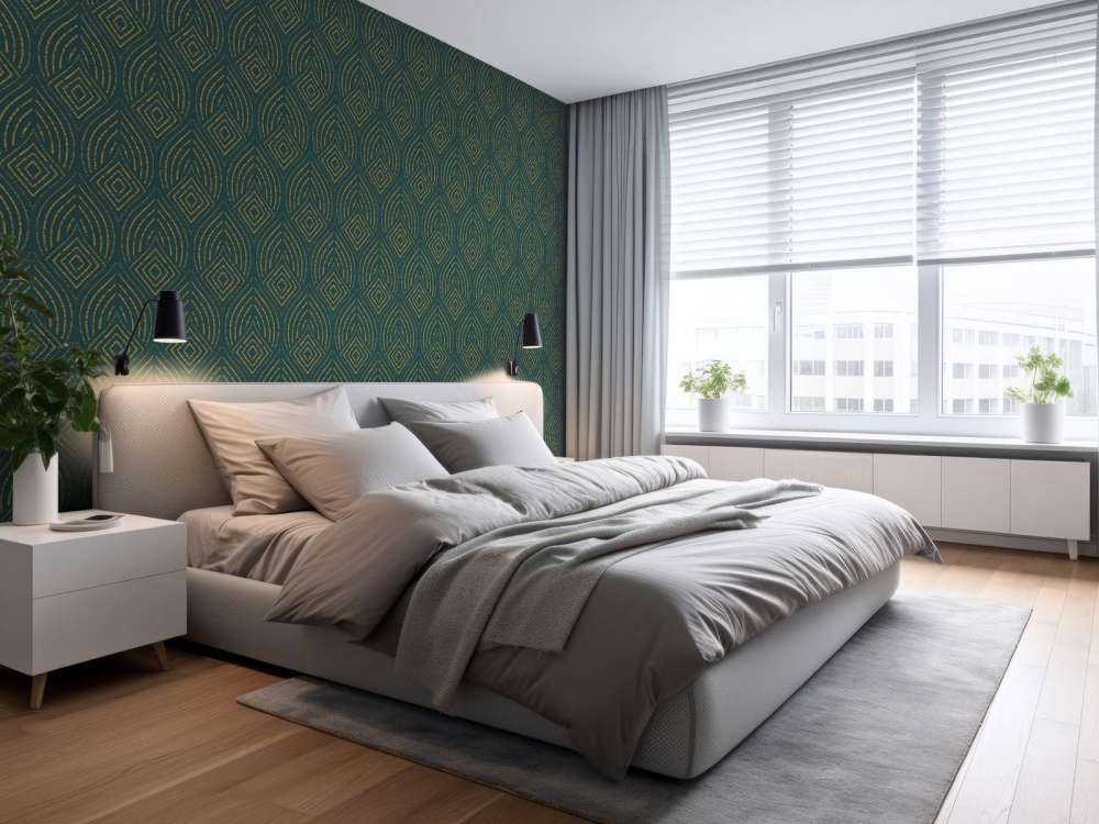 Motif abstrait de paon