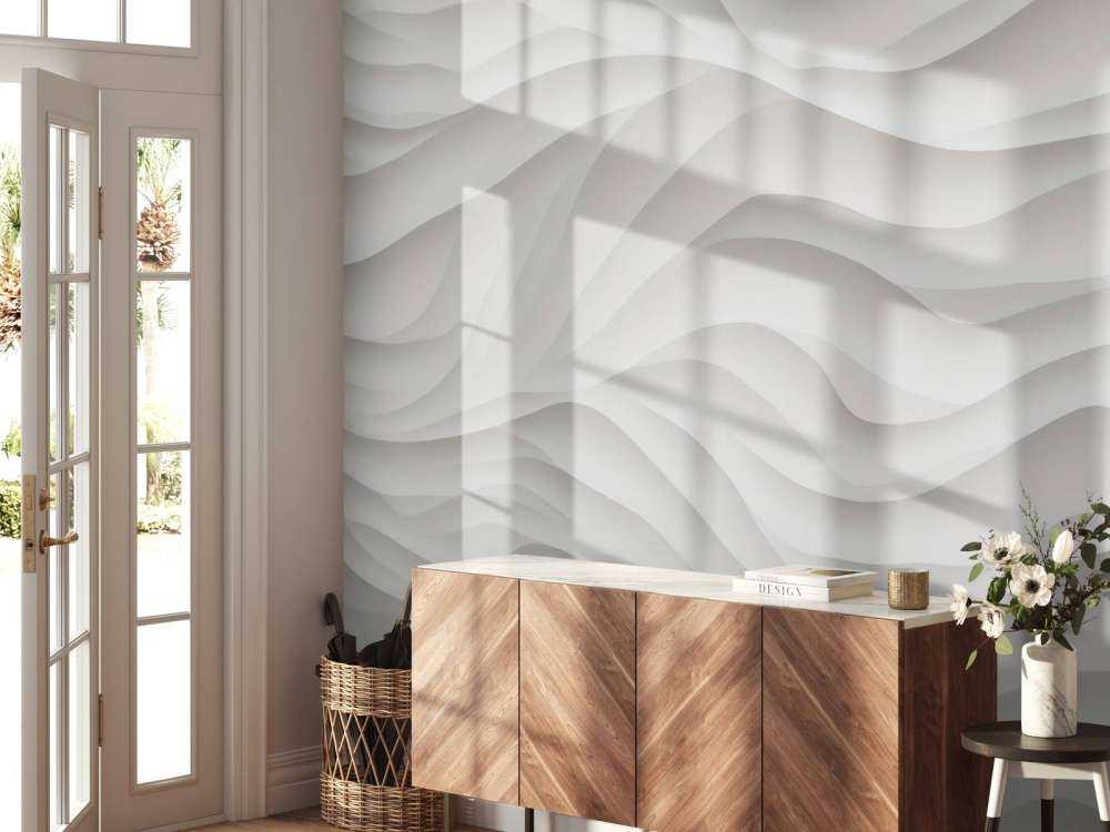 Texture artistique de sculpture tout en blanc