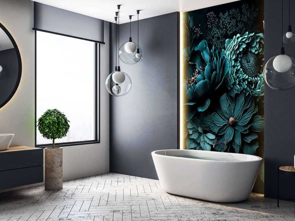 Ambiance Renaissance, fleurs mélancoliques turquoise
