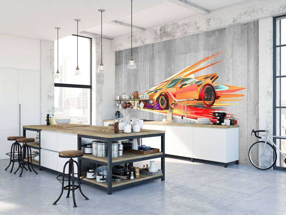 Voiture de course graffiti