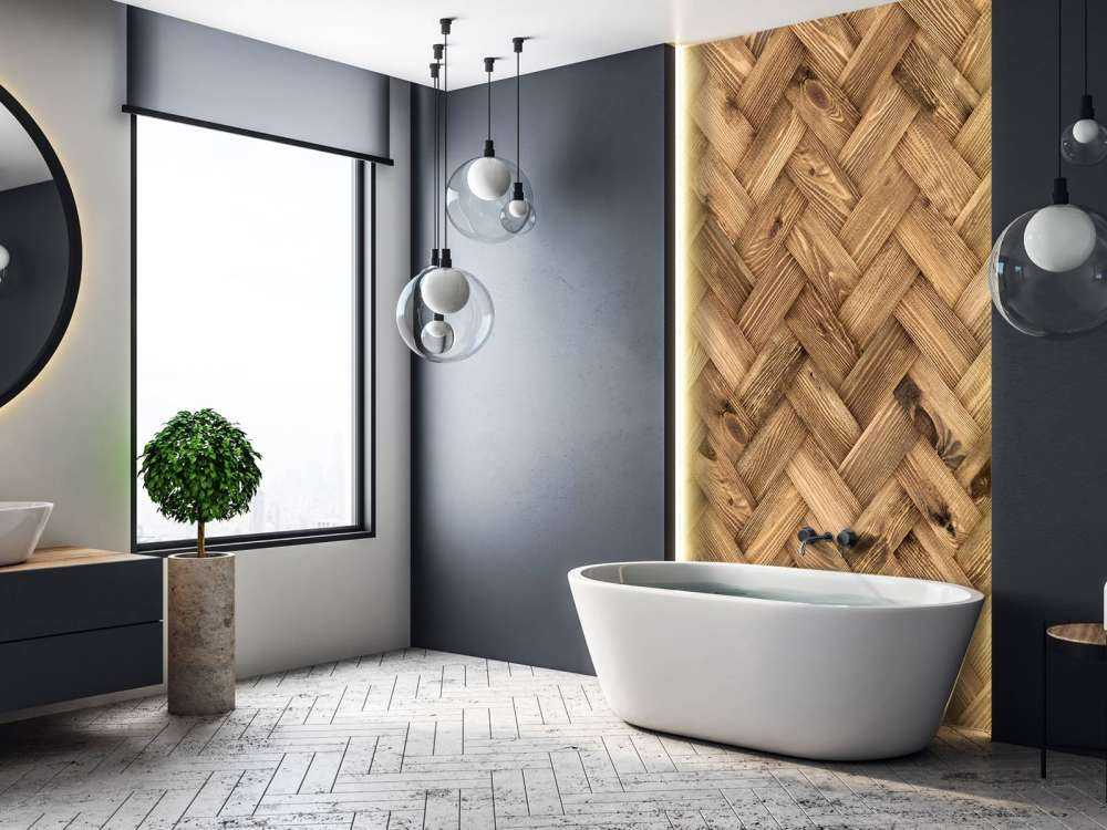 Chevron en bois naturel