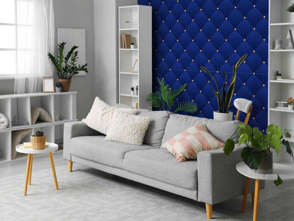 Motif Chesterfield bleu foncé