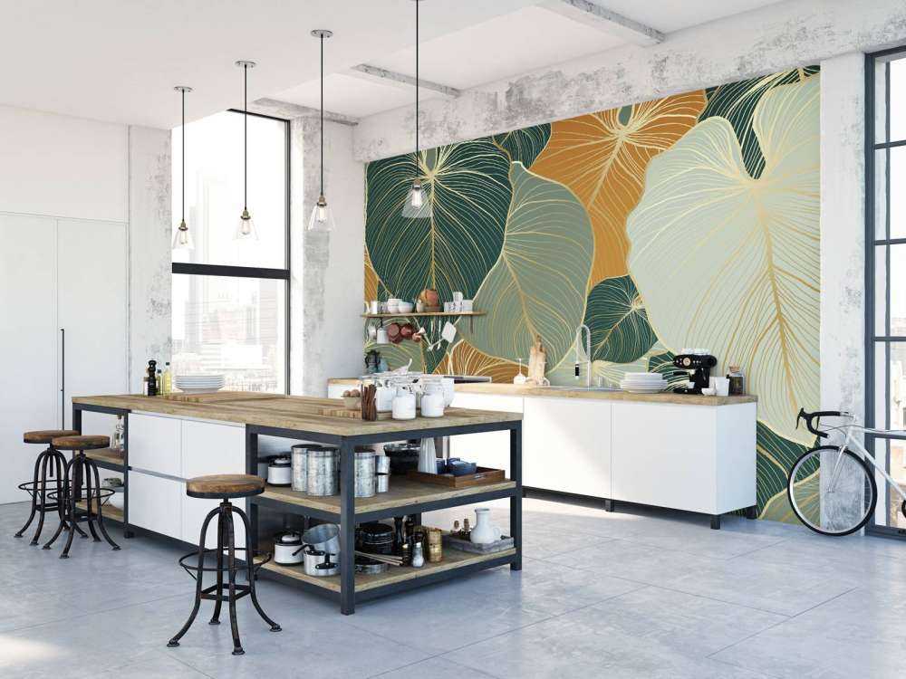 Feuilles couleur cuivre